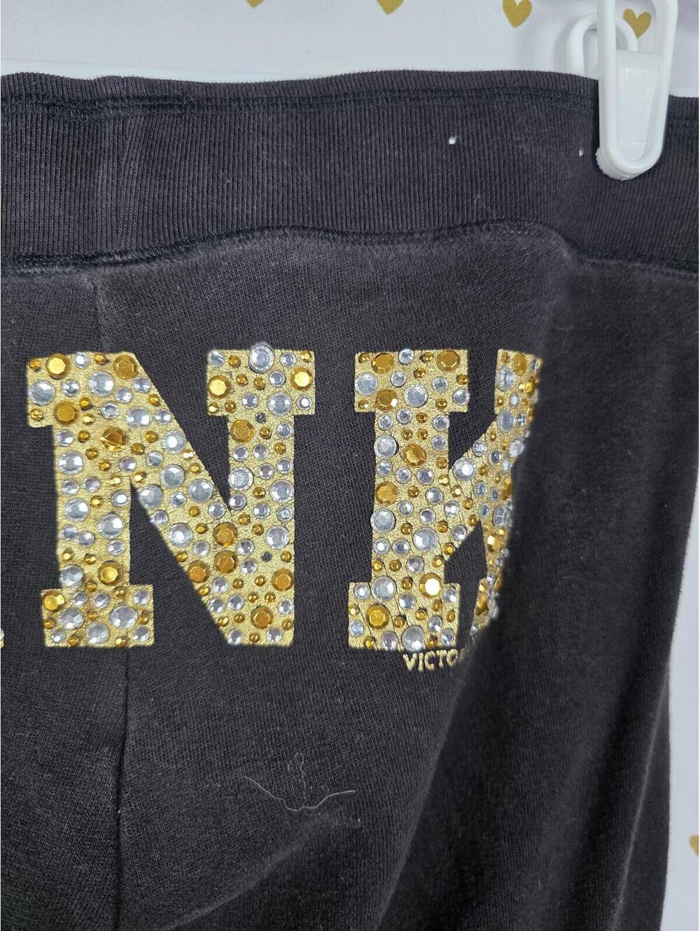 Victorias Secret PINK VINTAGE y2k Gold BLING Studded Joggers Sweatpants XS - Picture 10 of 10